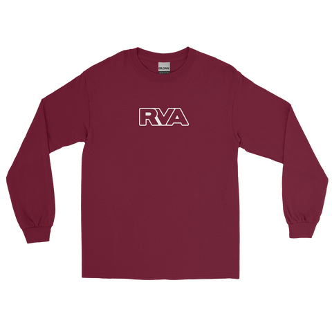 RVA Long Sleeve Tee (Maroon/Outline)